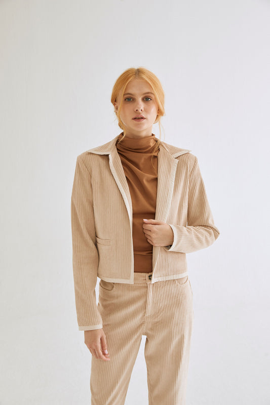 Cazadora Tribeca - Pana Beige